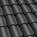 Santafé Mission Barrel Charcoal roof tile