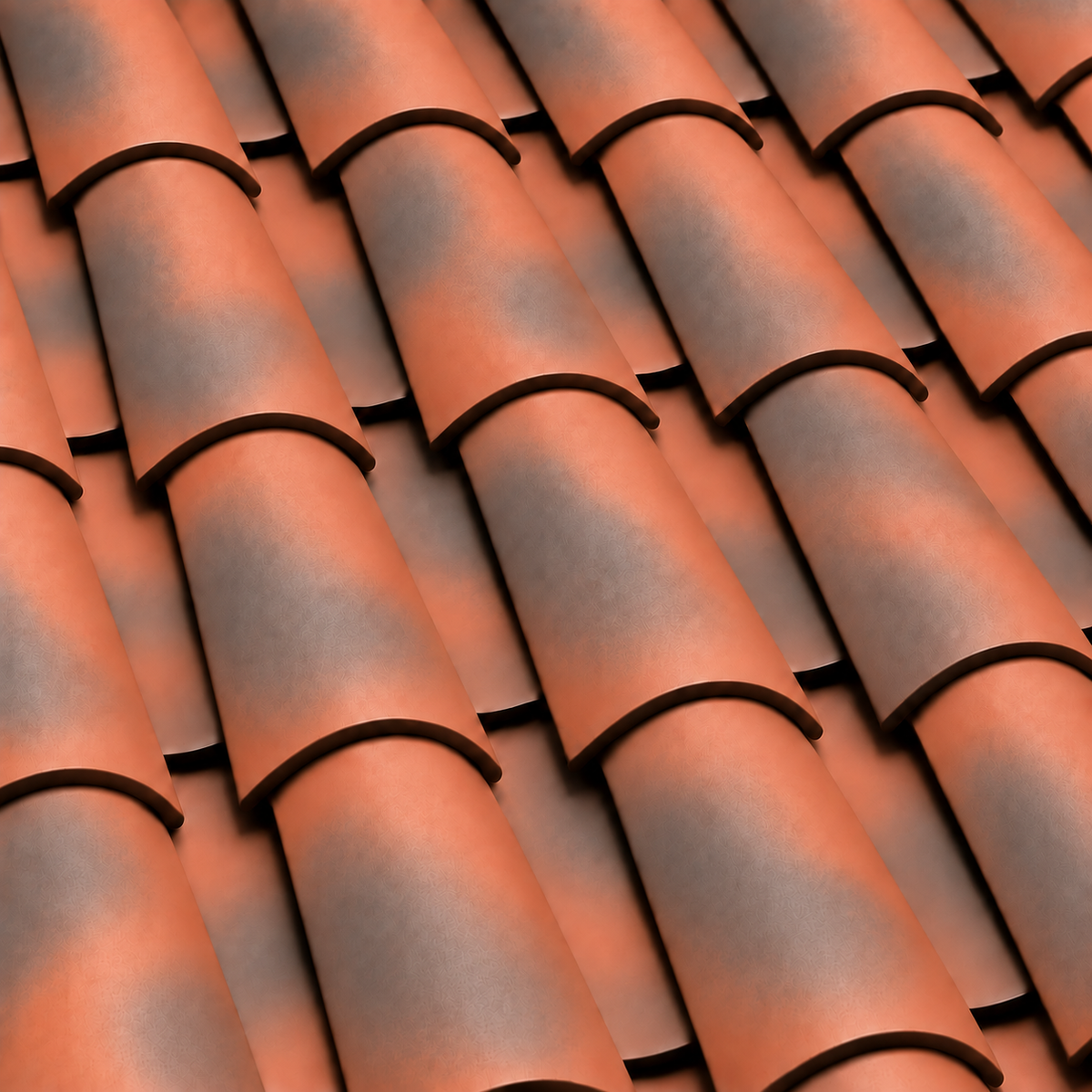 Santafé Mission Barrel Red Fumè roof tile