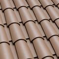 Verea Barrel Brown roof tile