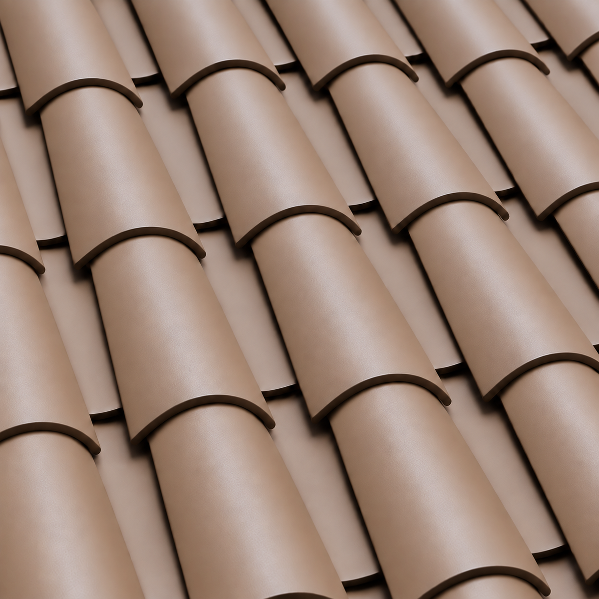 Verea Barrel Brown roof tile
