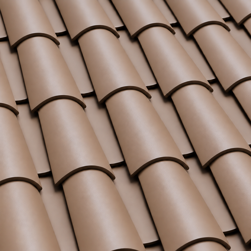 Verea Barrel Brown roof tile