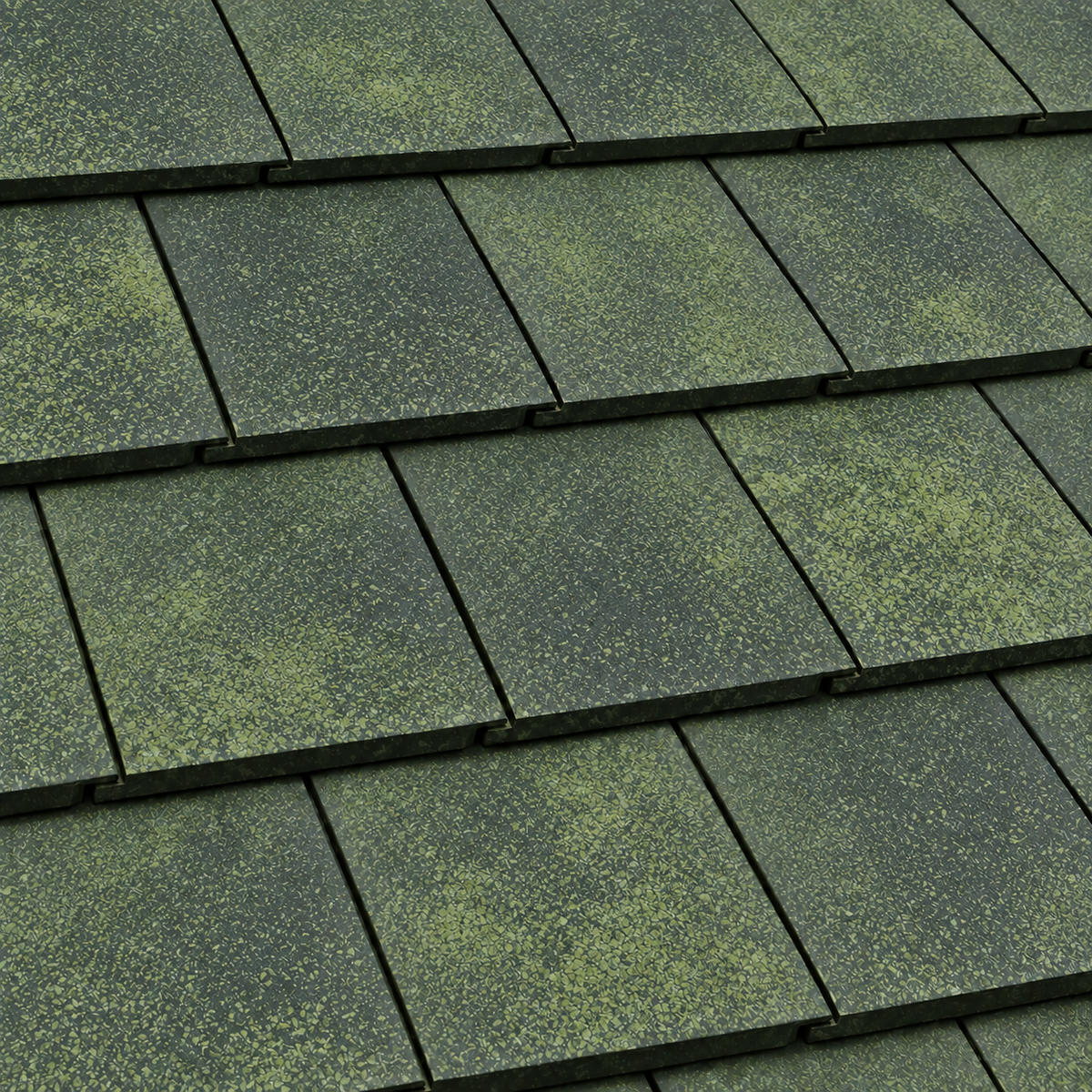 Verea Flat Rustic Green roof tile